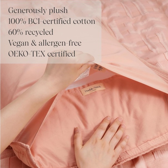 Pink Textured Bedding Set - Picture 4 of 6